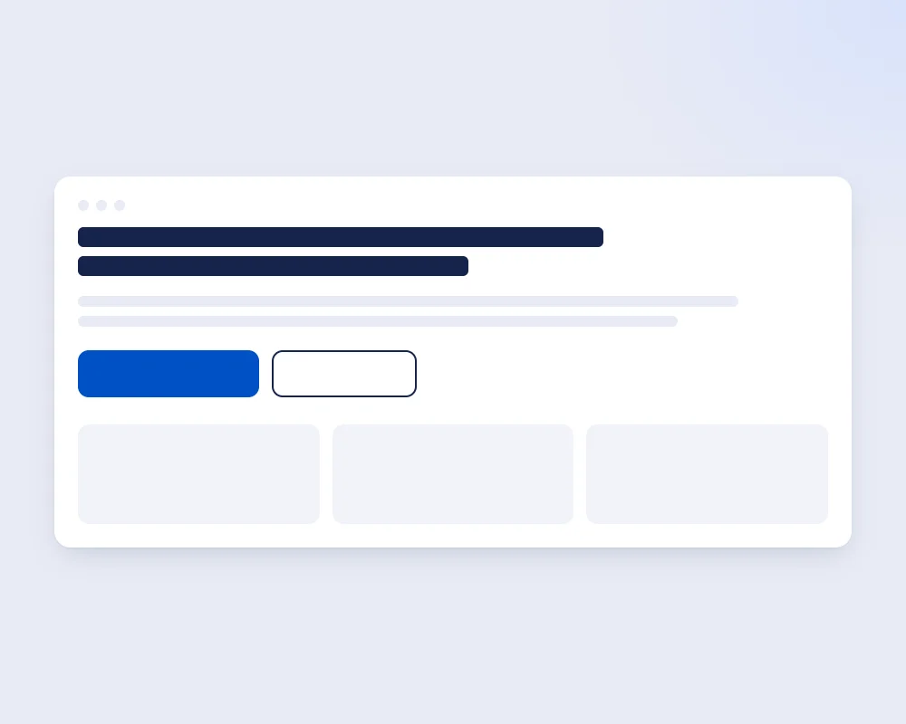 Maquette de landing page