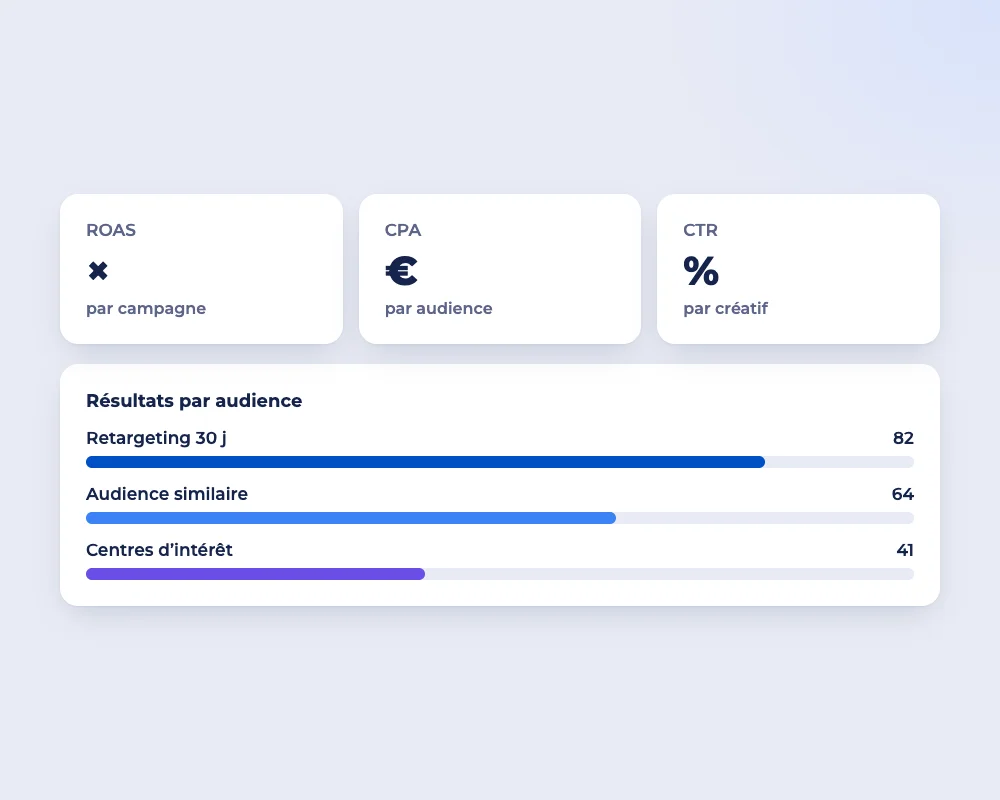 Reporting Meta Ads : résultats par audience